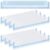 Colarr 8 Pcs Teacher Magnetic Pockets Chart for Whiteboard Back to School 13.78 x 1.97 Inch Burlap Standard Magnetic Sentence Strip Holder Classroom Chalkboard Bulletin Board Border Trim(Clouds)