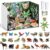 Colarr Rainforest Diorama Craft Kit, 100 Pcs Animal and Plants Cutouts with Cardboard Diorama Box School Habitat Project Supplies Display Case for Classroom DIY Crafts Birthday Gifts