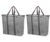 Collapsible Fabric Laundry Hamper, Gray, Foldable Storage Basket,2 Pack