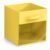Collapsible Fabric Storage Bin with Clear Window, 11 Inch, Pastel Yellow