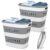 Collapsible Laundry Baskets 2 Pack, 35L Foldable Laundry Hamper with Handle