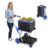 Collapsible Shopping Cart with Wheels – Heavy Duty Folding Utility Trolley 200 lbs Capacity, Removable 360° Swivel Wheels with Brake, Easy Fold & Store for Grocery Warehouse Office Picnic