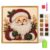 Cololily DIY Christmas Pearl Diamond Painting Art Kit, Santa Canvas Wall Art with 3D Pearl Beads, DIY Gem Art Crafts for Adults Beginners, Christmas Wall Decoration Gift
