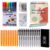 Colored Black Ink Gel Pens & Fineliner Pens Set,0.35 0.38 0.5 0.7mm Point