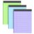 Colored Legal Pads 8.5 x 11, 3 Pack Notepads 8.5 x 11 Wide Ruled Note Pads 8.5 * 11 with Sturdy White Back, 30 Sheet/Notepad, Micro Perforated Writing Pads Lined Paper for Home School Office Supplies