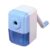 Colored Pencil Sharpener for Kids with One-Handle Operation,Pencil Sharpener Manual with Transparent Container and Non-Slip Base(1 Pack,Blue)