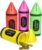 Colorful Crayon Savings Coin Banks with Coin Slot and Removable Top – Set of 2 Assorted