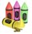 Colorful Crayon Savings Coin Banks with Coin Slot and Removable Top – Set of 4