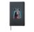 Colorful fantasy alpaca from a dream world Hardcover Journal, Black