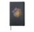 Colorful Floral Mandala Sacred Fractal Geometry Good Vibe Hardcover Journal, Black