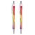 Colorful Glitter Galaxy Stars Rainbow Retractable Ballpoint Pens Black Ink Smooth Writing Silent Click Pen 2 PCS