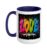 Colorful Love Graffiti Dripping Paint Street Art Ceramic Mug, Dark Blue/White, 15oz