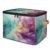 Colorful Marble Storage Bins with Zipper Lid Fabric Storage Box Foldable Washable Closet Shelf Clothes Organizer Container with Handles Purple Gold Marble Cube Bins Organizer for Nursery Bedroom