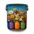 Colorful Mason Jars Portable Laundry Hamper,Wildflower Butterfly Collapsible Clothes Basket with Handles,Waterproof Oxford Cloth Organizer for Dorm Bedroom Bathroom Nursery,16 x 20 Inch