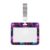 Colorful Neon Skull Horizontal Id Badge Holder