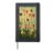 Colorful Tulip Garden Abstract Floral Artwork Spring Flowers Hardcover Journal, Black