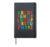 Colorful Uppercase Letters Alphabet learn ABC boy girl kids Hardcover Journal, Black