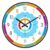 Colorful Wall Clock Teaching Minute Marker Silent Quartz Analog Clock (Black,10 inch)