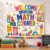 Colorful Welcome Math Corner Elementary Teacher Classroom Tapestry