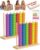 Color Match Challenge Game, Wooden Fast-Paced Pattern Matching Ring Stack Puzzle with Challenge Cards for 2 Players, Fun Party, Family Game Night Activity, Interactive Matching Play (2 Pack, Wooden)