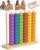 Color Match Challenge Game, Wooden Fast-Paced Ring Stack Puzzle Toy