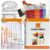 COLOUR BLOCK 48pc Professional Art Kit Painting Set 9 x 12 inch Sketch Book 60 Sheets 25pc Watercolor-Acrylic Art Brush Set 19pc Storage Cups 3pc Plastic Palette Tray