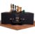 Combo of 1935 Botvinnik Flohr-II Soviet Chess Set – Pieces in Distress Antiqued & Ebonized Boxwood with Board and Box