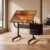 ComeWay 1500 Pieces Jigsaw Puzzle Metal Table Board with 2 Drawers, Black