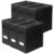 ComfortKeeper 6 Pack Collapsible File Storage Box for Letter Size Documents, Portable File Organizer Box with Plastic Rails and Reinforced Cardboard, Desktop and Home Office Organization, Black