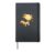Comic axolotl plays violin Hardcover Journal, Black