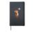 Comic fox plays volleyball Hardcover Journal, Black