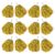 Comicfs 12 Pcs Pom Poms Cheerleading Cheerleader Pom Poms Spirited Cheer Pom Poms Cheerleader Pom Poms Baton Handle Metallic Foil Fun Pom Poms for Sports Team Party Dance (Metallic Foil- Gold)