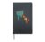 Comic red panda playing basketball Hardcover Journal, Black