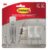 Command Large Double and Small Brushed Nickel Hooks, 1 Large Hook, 2 Small Hooks, 1 Large Strip, 2 Small Strips, 17036BN-VPES, 24 Packs per case