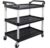 Commercial Plastic 3 Shelf Three Shelves Rack Service Cart Utility Trolley Restaurant Catering Supplies Shelving Rack