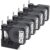 Compatible with DYMO D1 Label Tape Black on Clear Replace for DYMO Label Maker Refills 45010 S0720500, 1/2Inch x 23Ft for Dymo LabelManager 160 210D 280 360D Label Maker, 6-Pack