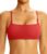 Comper Womens Adjustable Spaghetti Straps Sports Bra Wirefree Lightweight Workouts Bra Gym Yoga Bra Sexy Casual Bras Tops Red