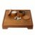 Composite Board Game and Stones Wooden Tabletop Strategy Set Carved Grid Raised Border Complete Components Optional, 42 42 8cm, Style to 2
