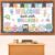 Composition Notebook Bulletin Board Decoration Set Welcome Back with Wellness Bulletin Board Set Motivational Composition Wellness Cutouts for Back to School Classroom Chalkboard Wall Door Decor