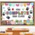 Composition Notebook Bulletin Board Set, You Complete Our Class Bulletin Board Decoration, Composition Notebook Paper Bow Apple Cutouts for Back to School Classroom Wall Door Chalkboard Decor