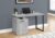 Computer Desk, Home Office, Laptop, Left, Right Set-up, Storage Drawers, 48″ l, Work, Grey Laminate, Black Metal