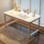 Computer Desk Modern Simple Thick Tabletop for Bedroom Living Room White