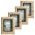 Concepts Pack of 4-4×6 Wood Tone Burl Paper Frame with Smooth Finish | MDF Picture Frame for Gallery Wall, Desk Display & Office Styling