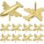 CONGARTENO Metal Push Pins Decorative Thumb Tacks 24pcs Airplane Shaped Made of Sturdy Steel with Golden Finish, Multipurpose Use for Bulletin Boards for School and Home Office