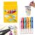 Congzikji 6-Color Popcorn Pens 3D Puffy Art Kit