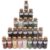 Consine A Set of 25 Different Crystal Gemstones in Glass Bottles, Chip Crystal Natural Reiki Healing Tumbled Stones Random Stuff Witchcraft Crystals for Meditation Therapy