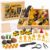 Construction Sensory Bin for Kids – DIY Jr Putty Explorers Wooden Sensory Play Kit with Play Sand, Trucks, Tools & Gems – Montessori STEM Fine Motor Toy for Toddlers & Preschool Boys 3+