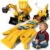 Construction Truck Toy Set,Transformable Dump Truck & Excavator with Launch Track, Light & Sound, 10 Mini Cars, Durable ABS Vehicle Playset, Ideal Gift for 3 4 5 6 7 8 Years Old Boys Kids