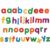 Constructive Playthings 40 pc. Set of 2 1/2″ Giant Magnetic Lowercase Letters Including Extra Vowels and Selected Consonants for Ages 3 Years and Up