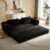Convertible Corduroy Floor Sofa Bed, Modular Couch with Pull Out Mattress, Oversized Fold Out Futon Sleeper Sofa with Metal Support Brackets & Side Storage Pocket, Guest Bed for Living Room Apartment